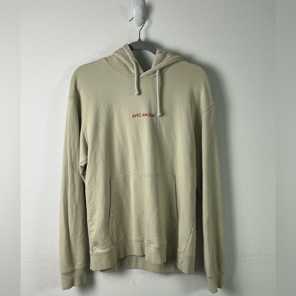 Violette_FR X Biscous Skateboards Alec Amour Cream Red Cotton Long Sleeve Hoodie